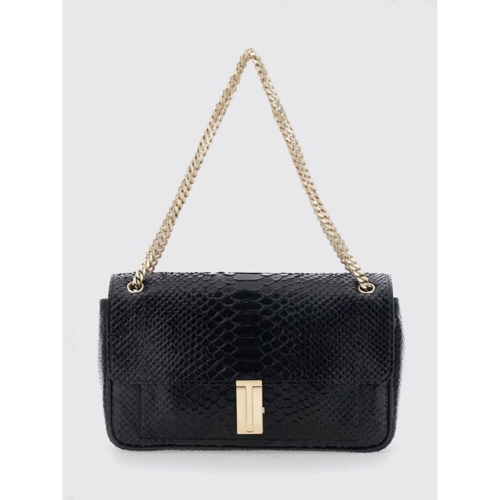 Tom Ford Women Python Print Calfskin Shoulder Bag Tom Ford With Monogram